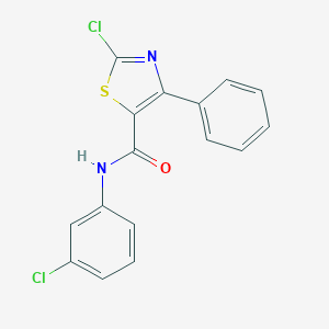 molecular formula C16H10Cl2N2OS B287129 2-chloro-N-(3-chlorophenyl)-4-phenyl-1,3-thiazole-5-carboxamide 