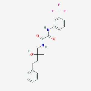 molecular formula C20H21F3N2O3 B2871303 N1-(2-hydroxy-2-methyl-4-phenylbutyl)-N2-(3-(trifluoromethyl)phenyl)oxalamide CAS No. 1286704-86-6