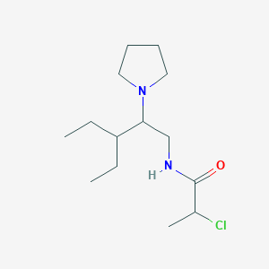 2-Chloro-N-(3-ethyl-2-pyrrolidin-1-ylpentyl)propanamide