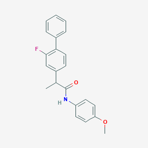 molecular formula C22H20FNO2 B287131 2-(2-fluoro[1,1'-biphenyl]-4-yl)-N-(4-methoxyphenyl)propanamide 