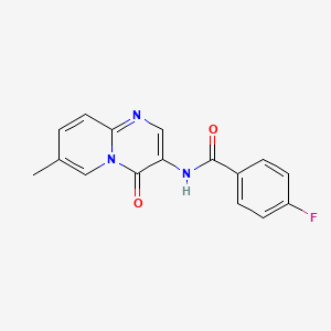 molecular formula C16H12FN3O2 B2871318 4-fluoro-N-(7-methyl-4-oxo-4H-pyrido[1,2-a]pyrimidin-3-yl)benzamide CAS No. 503432-62-0
