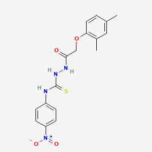 molecular formula C17H18N4O4S B2871320 1-(2-(2,4-Dimethylphenoxy)acetyl)-4-(4-nitrophenyl)thiosemicarbazide CAS No. 891632-80-7