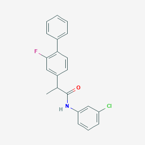 molecular formula C21H17ClFNO B287133 N-(3-chlorophenyl)-2-(2-fluoro[1,1'-biphenyl]-4-yl)propanamide 