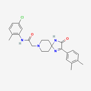 N-(5-chloro-2-methylphenyl)-2-(2-(3,4-dimethylphenyl)-3-oxo-1,4,8-triazaspiro[4.5]dec-1-en-8-yl)acetamide