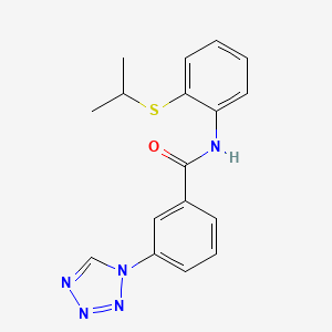N-[2-(propan-2-ylsulfanyl)phenyl]-3-(1H-tetrazol-1-yl)benzamide