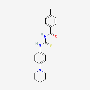 molecular formula C20H23N3OS B2871338 4-甲基-N-[(4-哌啶-1-基苯基)氨基甲酰基]苯甲酰胺 CAS No. 314279-16-8
