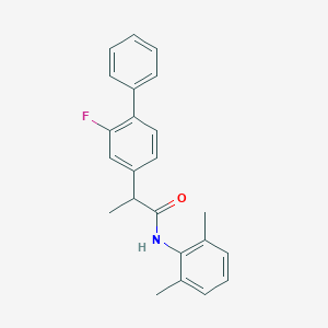 molecular formula C23H22FNO B287134 N-(2,6-dimethylphenyl)-2-(2-fluoro[1,1'-biphenyl]-4-yl)propanamide 