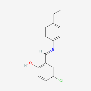 4-chloro-2-{(E)-[(4-ethylphenyl)imino]methyl}phenol
