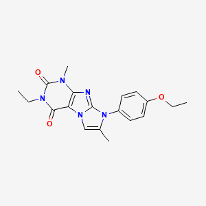 8-(4-Ethoxyphenyl)-3-ethyl-1,7-dimethyl-1,3,5-trihydro-4-imidazolino[1,2-h]pur ine-2,4-dione