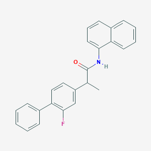 molecular formula C25H20FNO B287135 2-(2-fluoro[1,1'-biphenyl]-4-yl)-N-(1-naphthyl)propanamide 