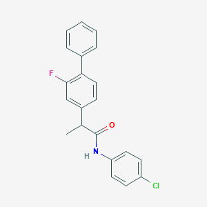 molecular formula C21H17ClFNO B287136 N-(4-chlorophenyl)-2-(2-fluoro[1,1'-biphenyl]-4-yl)propanamide 