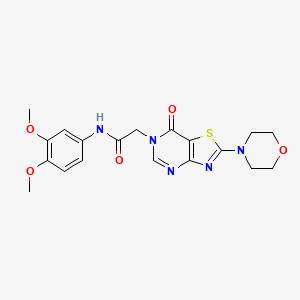 N-(3,4-dimethoxyphenyl)-2-(2-morpholino-7-oxothiazolo[4,5-d]pyrimidin-6(7H)-yl)acetamide