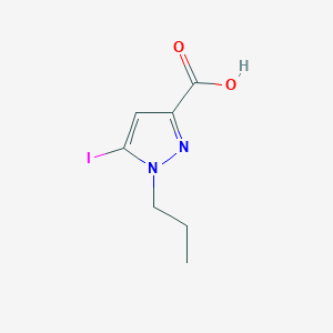 molecular formula C7H9IN2O2 B2871379 5-Iodo-1-propylpyrazole-3-carboxylic acid CAS No. 2226182-67-6