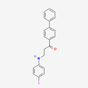 molecular formula C21H18INO B2871399 1-[1,1'-Biphenyl]-4-yl-3-(4-iodoanilino)-1-propanone CAS No. 477320-51-7