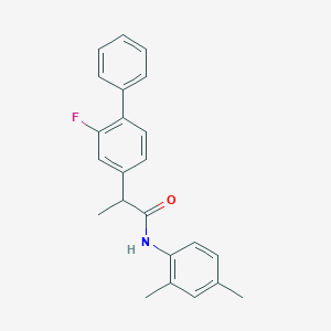 molecular formula C23H22FNO B287140 N-(2,4-dimethylphenyl)-2-(2-fluoro[1,1'-biphenyl]-4-yl)propanamide 
