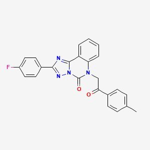 molecular formula C24H17FN4O2 B2871406 2-(4-fluorophenyl)-6-[2-(4-methylphenyl)-2-oxoethyl][1,2,4]triazolo[1,5-c]quinazolin-5(6H)-one CAS No. 1358797-01-9
