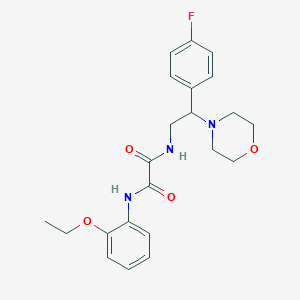 molecular formula C22H26FN3O4 B2871417 N1-(2-ethoxyphenyl)-N2-(2-(4-fluorophenyl)-2-morpholinoethyl)oxalamide CAS No. 941976-77-8