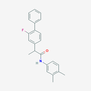 molecular formula C23H22FNO B287142 N-(3,4-dimethylphenyl)-2-(2-fluoro[1,1'-biphenyl]-4-yl)propanamide 