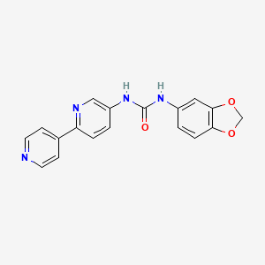 molecular formula C18H14N4O3 B2871420 3-(2H-1,3-benzodioxol-5-yl)-1-{[2,4'-bipyridine]-5-yl}urea CAS No. 2034560-57-9