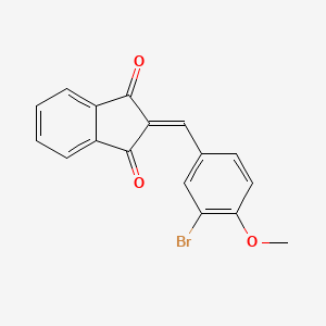 molecular formula C17H11BrO3 B2871424 2-[(3-bromo-4-methoxyphenyl)methylene]-1H-indene-1,3(2H)-dione CAS No. 25315-17-7