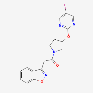 molecular formula C17H15FN4O3 B2871427 2-(苯并[d]异恶唑-3-基)-1-(3-((5-氟嘧啶-2-基)氧基)吡咯烷-1-基)乙酮 CAS No. 2034531-30-9