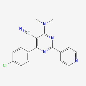 4-(4-Chlorophenyl)-6-(dimethylamino)-2-(4-pyridinyl)-5-pyrimidinecarbonitrile