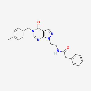 N-(2-(5-(4-methylbenzyl)-4-oxo-4,5-dihydro-1H-pyrazolo[3,4-d]pyrimidin-1-yl)ethyl)-2-phenylacetamide