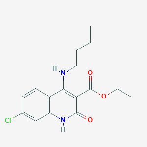 molecular formula C16H19ClN2O3 B2871445 ethyl 4-(butylamino)-7-chloro-2-oxo-1H-quinoline-3-carboxylate CAS No. 1251609-95-6