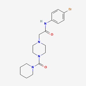 molecular formula C18H25BrN4O2 B2871446 N-(4-bromophenyl)-2-[4-(piperidine-1-carbonyl)piperazin-1-yl]acetamide CAS No. 723740-86-1