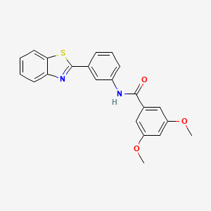molecular formula C22H18N2O3S B2871450 N-[3-(1,3-benzothiazol-2-yl)phenyl]-3,5-dimethoxybenzamide CAS No. 301307-86-8
