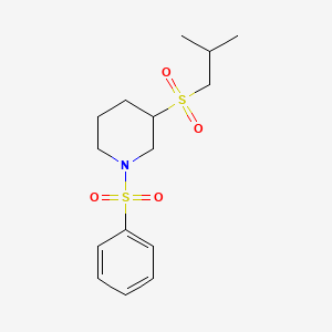 1-(Benzenesulfonyl)-3-(2-methylpropanesulfonyl)piperidine