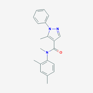 molecular formula C20H21N3O B287146 N-(2,4-dimethylphenyl)-N,5-dimethyl-1-phenyl-1H-pyrazole-4-carboxamide 