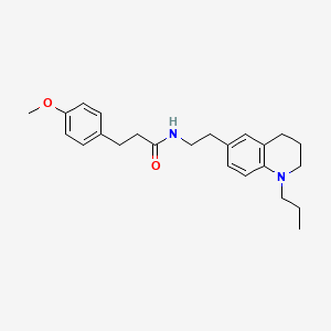 molecular formula C24H32N2O2 B2871470 3-(4-methoxyphenyl)-N-(2-(1-propyl-1,2,3,4-tetrahydroquinolin-6-yl)ethyl)propanamide CAS No. 955527-62-5