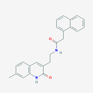 molecular formula C24H22N2O2 B2871475 N-(2-(7-methyl-2-oxo-1,2-dihydroquinolin-3-yl)ethyl)-2-(naphthalen-1-yl)acetamide CAS No. 851404-94-9