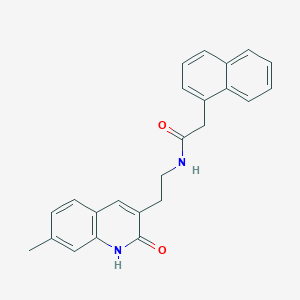 molecular formula C24H22N2O2 B2871475 N-(2-(7-甲基-2-氧代-1,2-二氢喹啉-3-基)乙基)-2-(萘-1-基)乙酰胺 CAS No. 851404-94-9