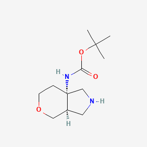 molecular formula C12H22N2O3 B2871479 tert-Butyl ((3aR,7aS)-hexahydropyrano[3,4-c]pyrrol-7a(1H)-yl)carbamate CAS No. 1037368-47-0