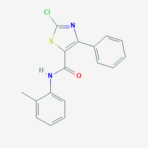 molecular formula C17H13ClN2OS B287148 2-chloro-N-(2-methylphenyl)-4-phenyl-1,3-thiazole-5-carboxamide 