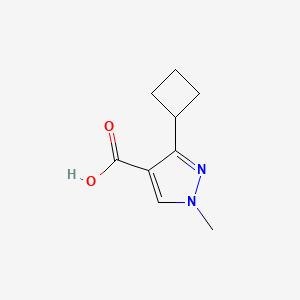 molecular formula C9H12N2O2 B2871484 3-cyclobutyl-1-methyl-1H-pyrazole-4-carboxylic acid CAS No. 137614-13-2