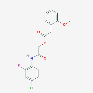 molecular formula C17H15ClFNO4 B2871486 [2-(4-氯-2-氟苯胺基)-2-氧代乙基] 2-(2-甲氧基苯基)乙酸酯 CAS No. 1795030-93-1