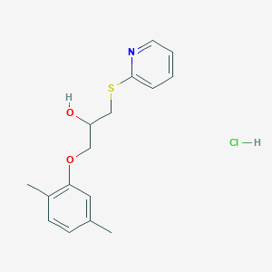 molecular formula C16H20ClNO2S B2871489 1-(2,5-Dimethylphenoxy)-3-(pyridin-2-ylthio)propan-2-ol hydrochloride CAS No. 1327217-04-8