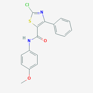 molecular formula C17H13ClN2O2S B287149 2-chloro-N-(4-methoxyphenyl)-4-phenyl-1,3-thiazole-5-carboxamide 
