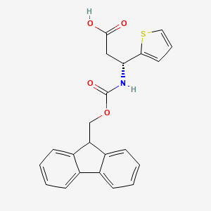 molecular formula C22H19NO4S B2871502 (R)-3-((((9H-Fluoren-9-yl)methoxy)carbonyl)amino)-3-(thiophen-2-yl)propanoic acid CAS No. 511272-45-0