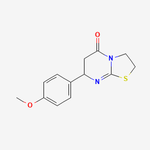 molecular formula C13H14N2O2S B2871507 7-(4-methoxyphenyl)-6,7-dihydro-2H-thiazolo[3,2-a]pyrimidin-5(3H)-one CAS No. 1797570-57-0