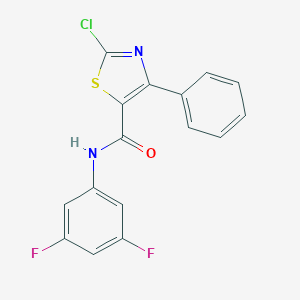 molecular formula C16H9ClF2N2OS B287151 2-chloro-N-(3,5-difluorophenyl)-4-phenyl-1,3-thiazole-5-carboxamide 