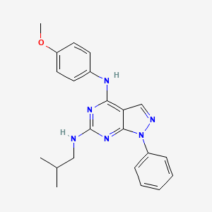 molecular formula C22H24N6O B2871515 N~4~-(4-methoxyphenyl)-N~6~-(2-methylpropyl)-1-phenyl-1H-pyrazolo[3,4-d]pyrimidine-4,6-diamine CAS No. 955336-52-4