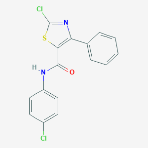 molecular formula C16H10Cl2N2OS B287152 2-chloro-N-(4-chlorophenyl)-4-phenyl-1,3-thiazole-5-carboxamide 