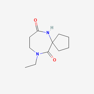 molecular formula C11H18N2O2 B2871520 10-Ethyl-6,10-diazaspiro[4.6]undecane-7,11-dione CAS No. 1343194-11-5
