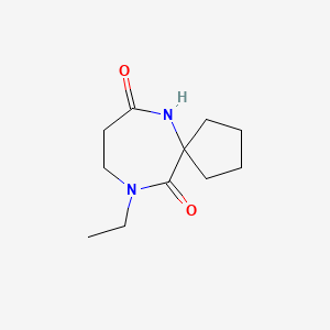 molecular formula C11H18N2O2 B2871520 10-乙基-6,10-二氮杂螺[4.6]十一烷-7,11-二酮 CAS No. 1343194-11-5