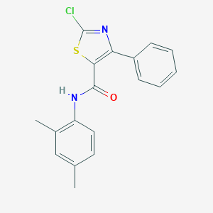 molecular formula C18H15ClN2OS B287154 2-chloro-N-(2,4-dimethylphenyl)-4-phenyl-1,3-thiazole-5-carboxamide 