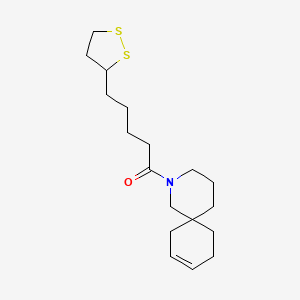 molecular formula C18H29NOS2 B2871543 1-{2-Azaspiro[5.5]undec-8-en-2-yl}-5-(1,2-dithiolan-3-yl)pentan-1-one CAS No. 1808856-44-1